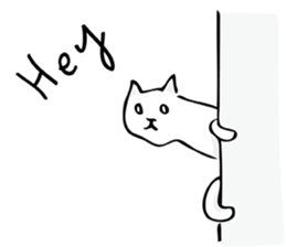 White eyed cat (English Ver.) sticker #7683287