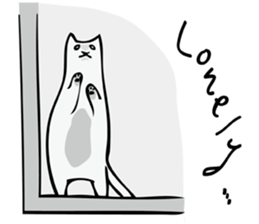 White eyed cat (English Ver.) sticker #7683288