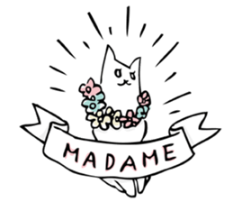 White eyed cat (English Ver.) sticker #7683289