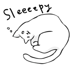 White eyed cat (English Ver.) sticker #7683292