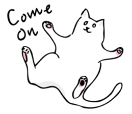 White eyed cat (English Ver.) sticker #7683294
