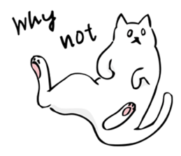White eyed cat (English Ver.) sticker #7683295
