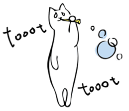 White eyed cat (English Ver.) sticker #7683296