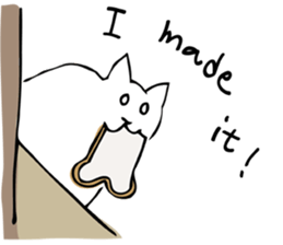 White eyed cat (English Ver.) sticker #7683298