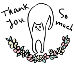 White eyed cat (English Ver.) sticker #7683304