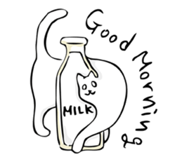 White eyed cat (English Ver.) sticker #7683305