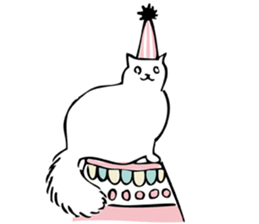 White eyed cat (English Ver.) sticker #7683306