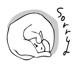 White eyed cat (English Ver.) sticker #7683308