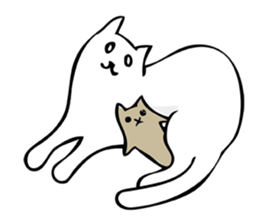 White eyed cat (English Ver.) sticker #7683309