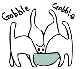 White eyed cat (English Ver.) sticker #7683312