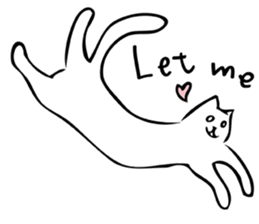 White eyed cat (English Ver.) sticker #7683313