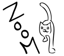 White eyed cat (English Ver.) sticker #7683314