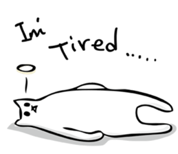 White eyed cat (English Ver.) sticker #7683316