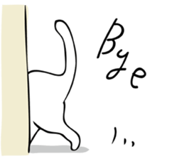 White eyed cat (English Ver.) sticker #7683319