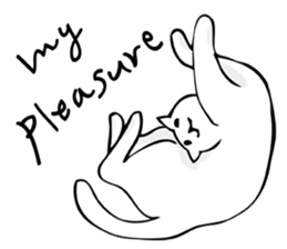 White eyed cat (English Ver.) sticker #7683320