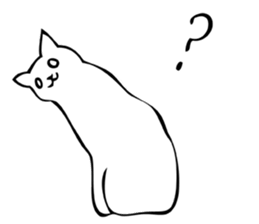 White eyed cat (English Ver.) sticker #7683322