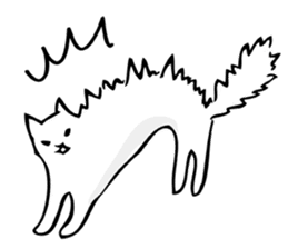 White eyed cat (English Ver.) sticker #7683323