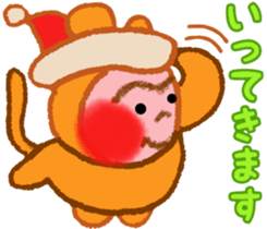 Monkey! Winter & New Year sticker #7684129
