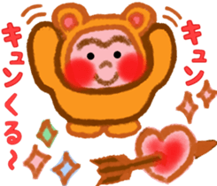 Monkey! Winter & New Year sticker #7684138