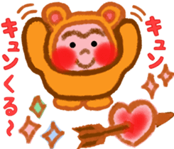 Monkey! Winter & New Year sticker #7684138