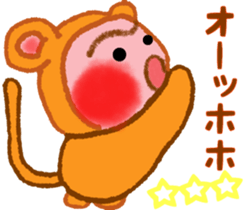 Monkey! Winter & New Year sticker #7684147