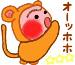 Monkey! Winter & New Year sticker #7684147