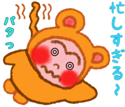 Monkey! Winter & New Year sticker #7684151