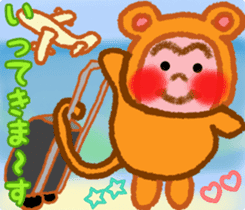 Monkey! Winter & New Year sticker #7684154