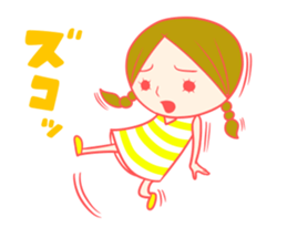 Girls sticker usable cutely  Honorific sticker #7685602