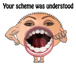 The big mouth English version sticker #7687073