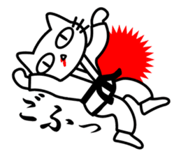 taekwon-do cat naekwon 1 sticker #7687441