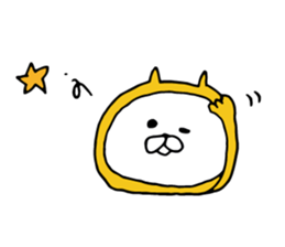 Three-color cat sticker #7688002