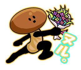 mushroom party namejiro sticker #7688607