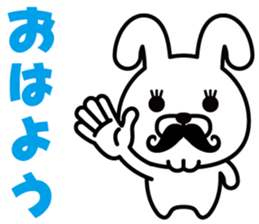 Mustache Rabbit Chan sticker #7689676