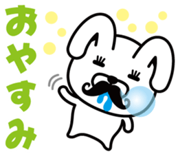 Mustache Rabbit Chan sticker #7689677