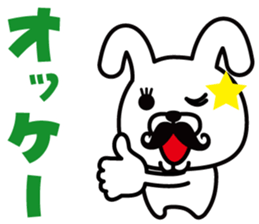 Mustache Rabbit Chan sticker #7689679