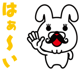 Mustache Rabbit Chan sticker #7689683