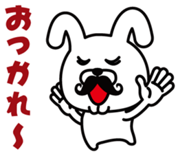 Mustache Rabbit Chan sticker #7689685