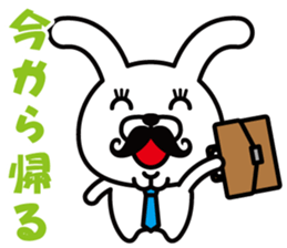 Mustache Rabbit Chan sticker #7689689