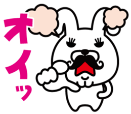 Mustache Rabbit Chan sticker #7689694