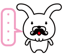 Mustache Rabbit Chan sticker #7689698