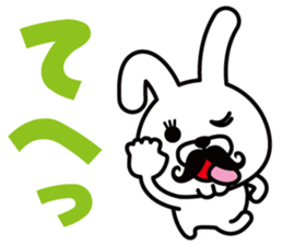 Mustache Rabbit Chan sticker #7689702