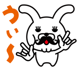Mustache Rabbit Chan sticker #7689703