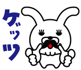 Mustache Rabbit Chan sticker #7689706