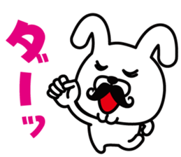 Mustache Rabbit Chan sticker #7689707