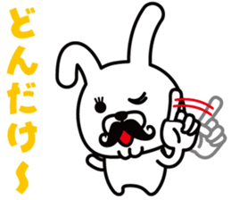 Mustache Rabbit Chan sticker #7689708