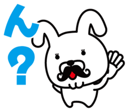 Mustache Rabbit Chan sticker #7689713