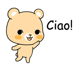Bear with Italian phrases sticker #7689789