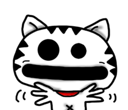 White cat sticker-4 sticker #7691079