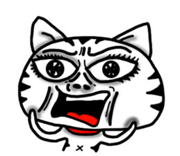 White cat sticker-4 sticker #7691091